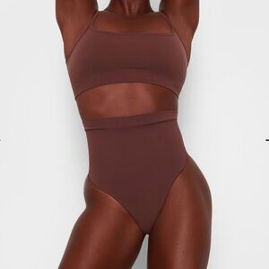 SKIMS Sculpting High Waist Thong Cocoa XS/XXS | Shapewear Control‎ Panty NWOT